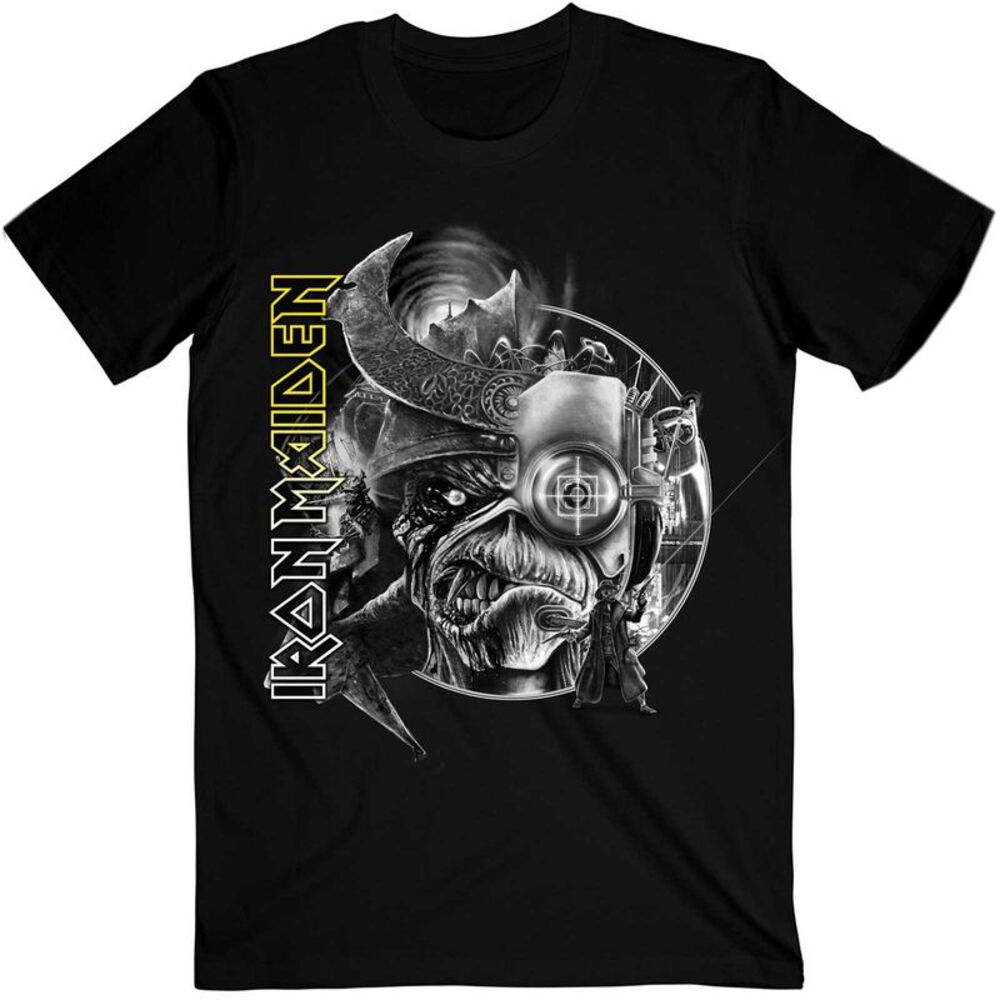 Iron Maiden Unisex Adult The Future Past Tour �'23 Greyscale T-Shirt / Black